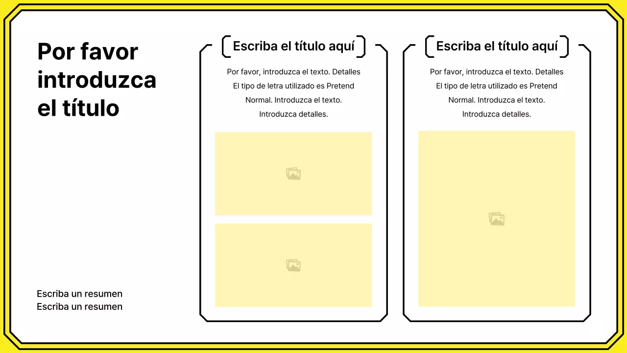 Resalte las palabras clave con un estilo de línea simple en amarillo y menta