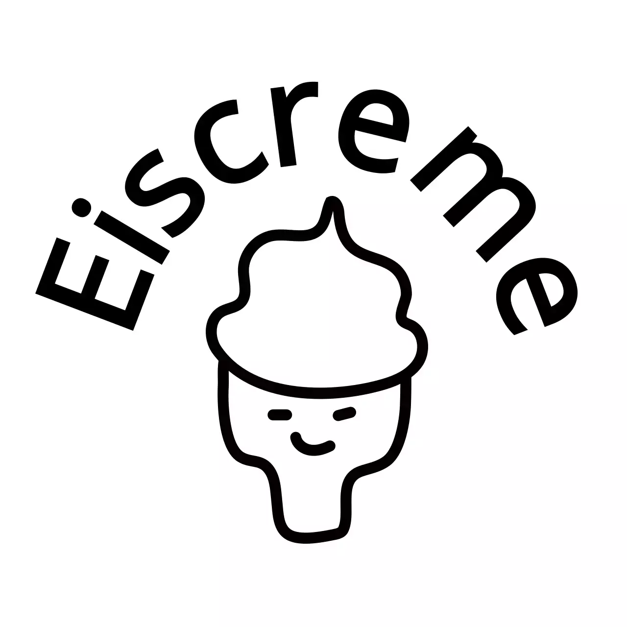 Einfache schwarze Linienillustration von verschiedenen Objekten und Tieren