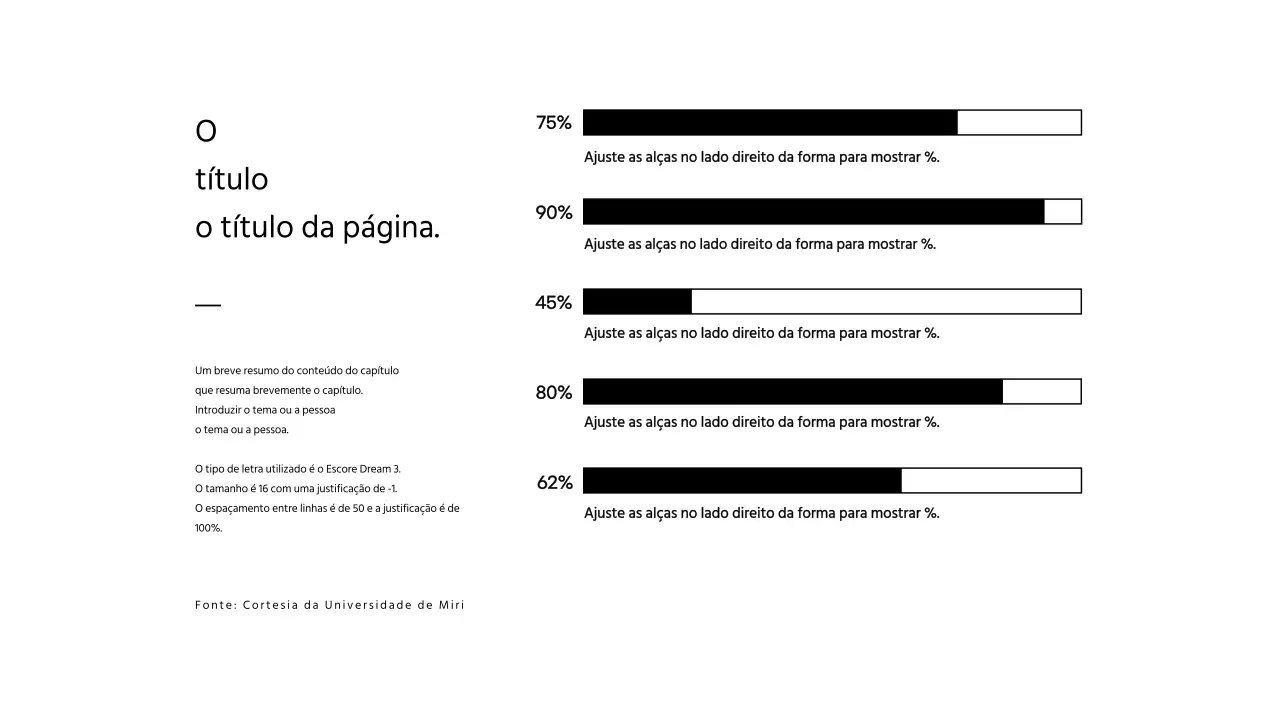 Infografia simples de gráfico de barras a preto e branco