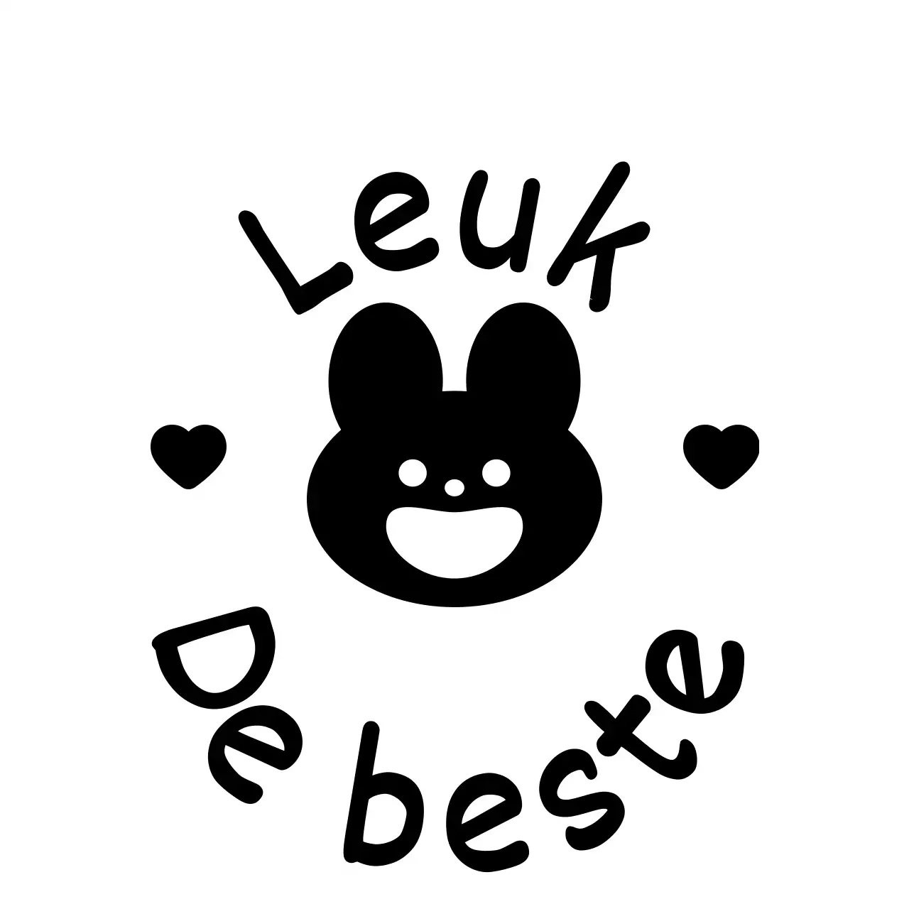 Compliment stempel met een schattig zwart dierenfiguur