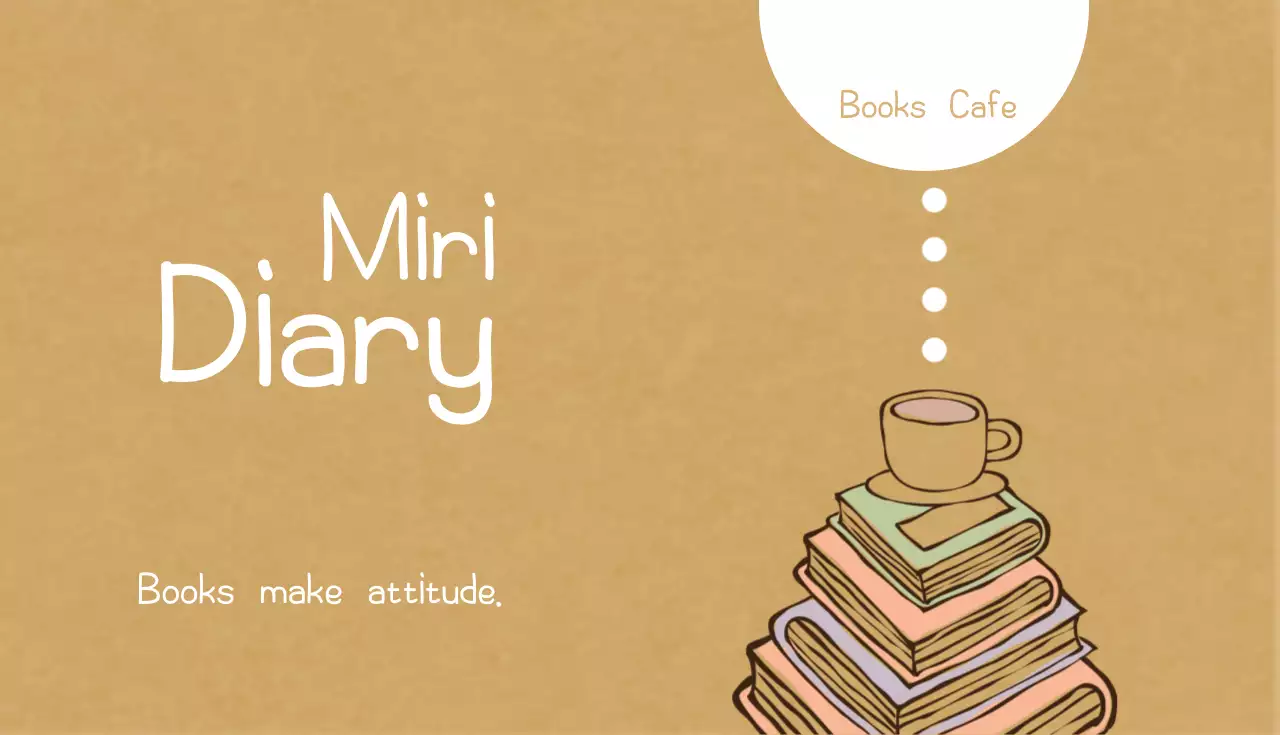 ベージュ シンプル カフェ メニュー 名刺