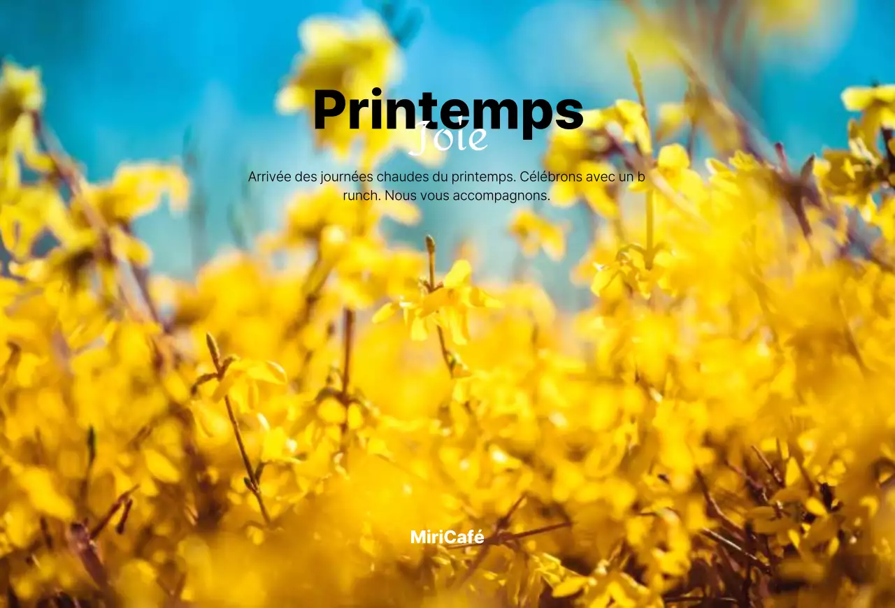 Conception d'un café émotionnel avec un concept de fleurs printanières