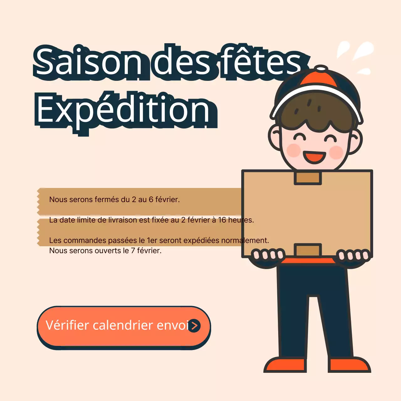 Expédition pendant les vacances