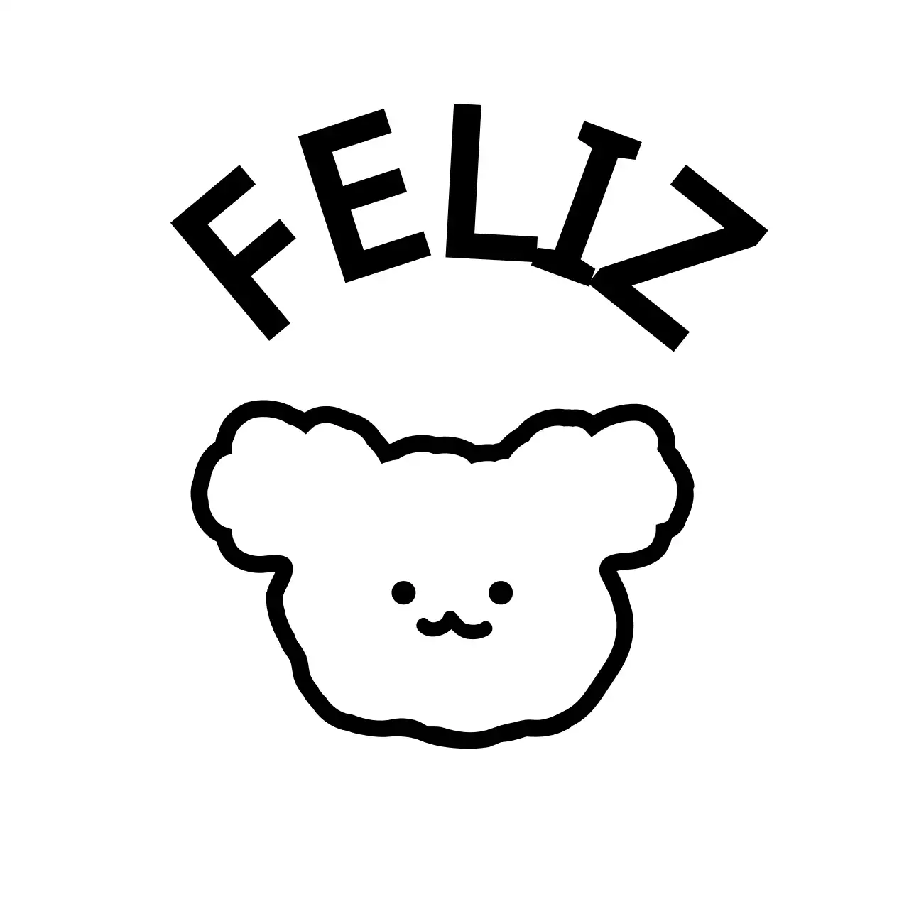 Illustration simple d'objets et d'animaux en noir