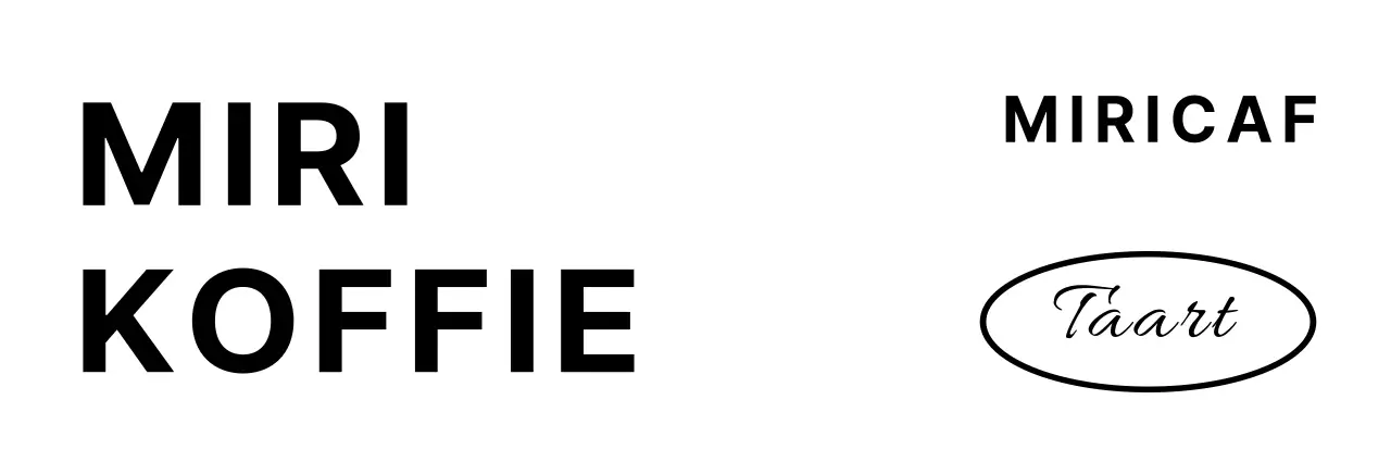 Cafe merchandise met eenvoudige zwarte tekst