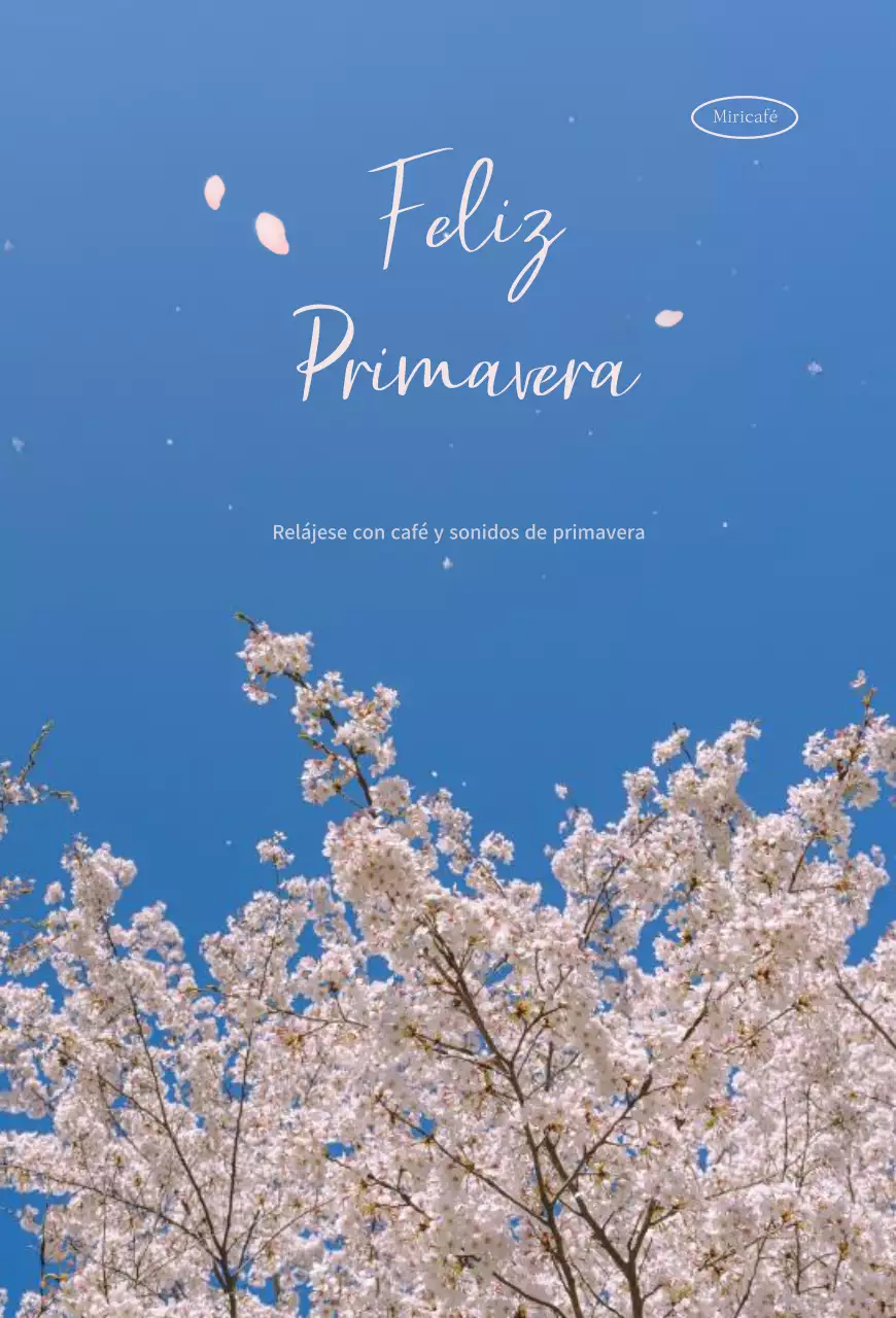 Artículos fotográficos sentimentales de flores de cerezo primaverales en azul y rosa