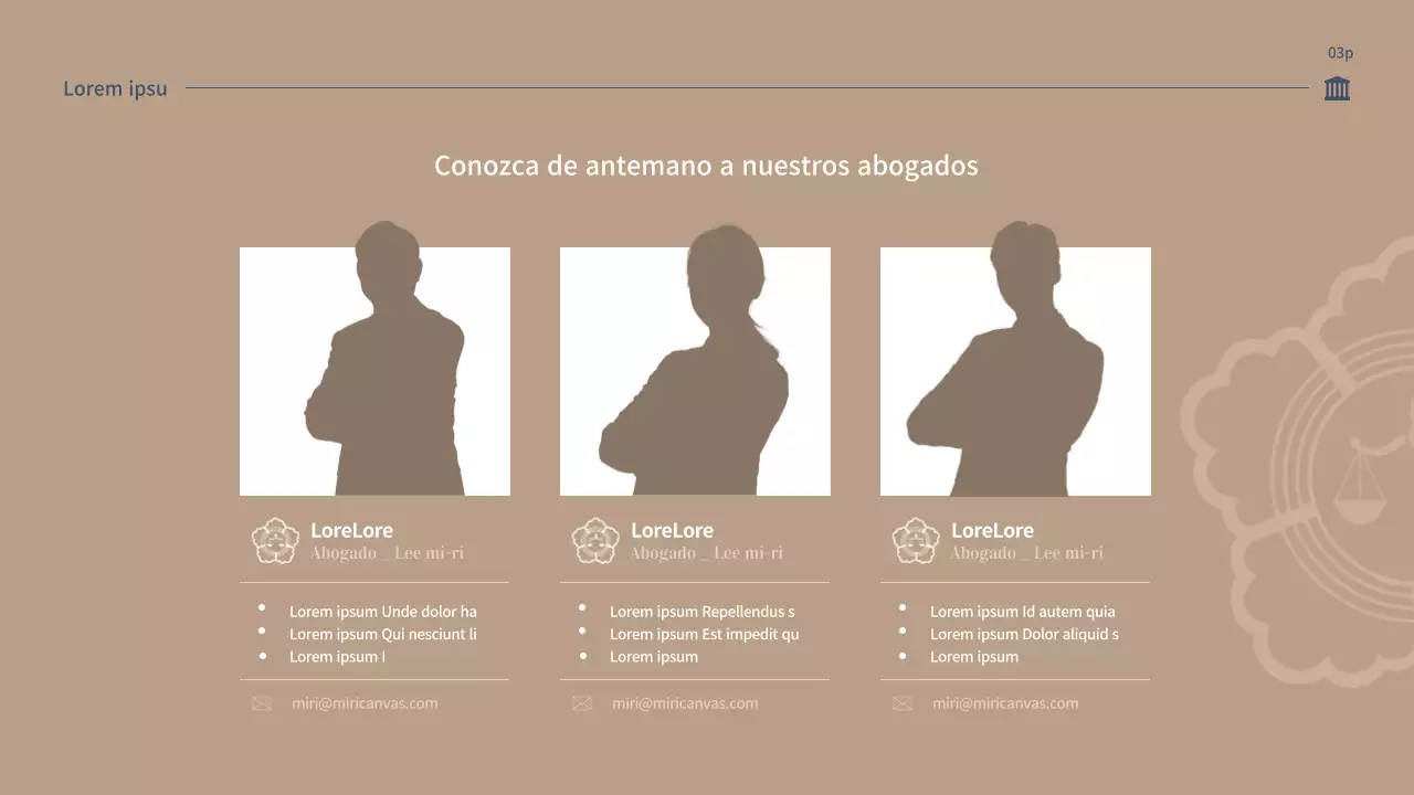 Propuesta de licitación de un bufete de abogados limpio en azul y beige (PPT)