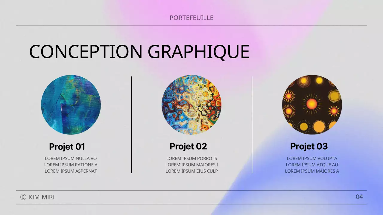 Un portefeuille moderne en rose et bleu