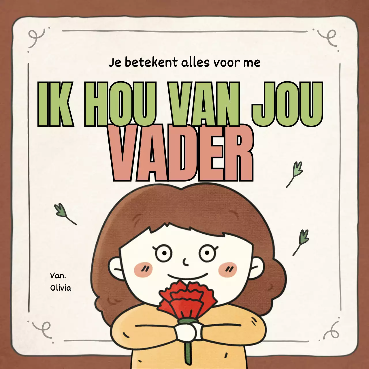 Vintage geïllustreerd concept moederdaggroet in geel en blauw