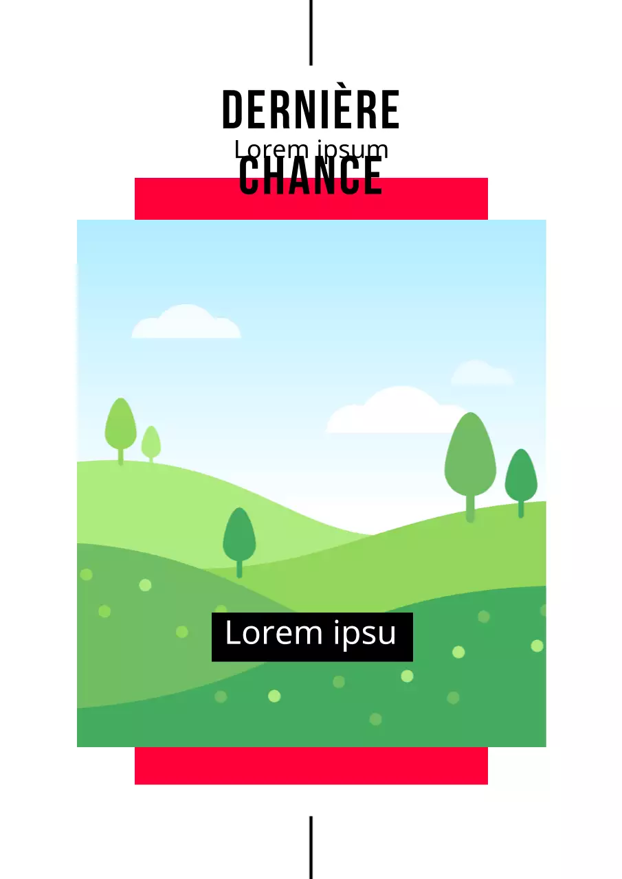 Différentes mises en page avec des photos en rouge