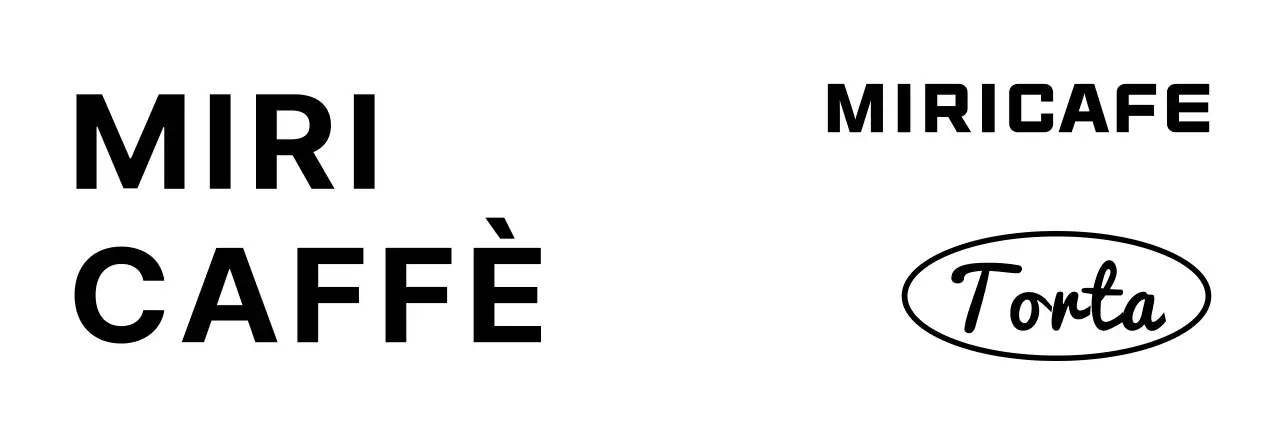 Merchandising del caffè con semplice testo nero