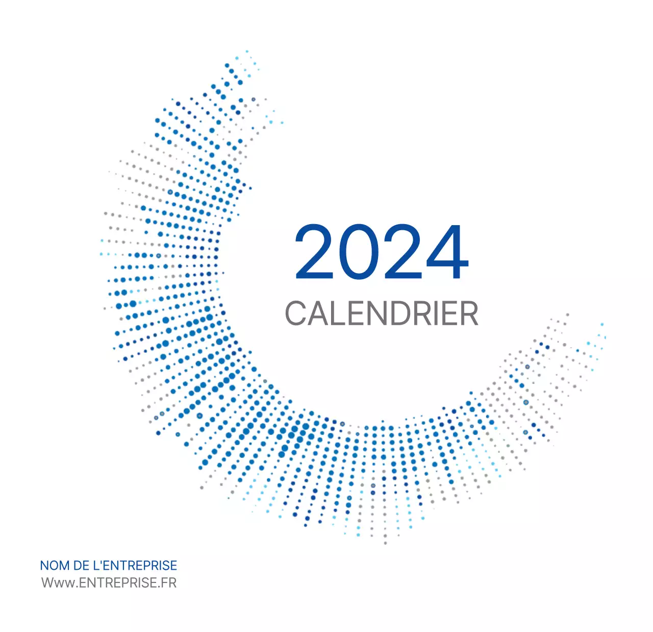 Calendrier de bureau blanc et propre