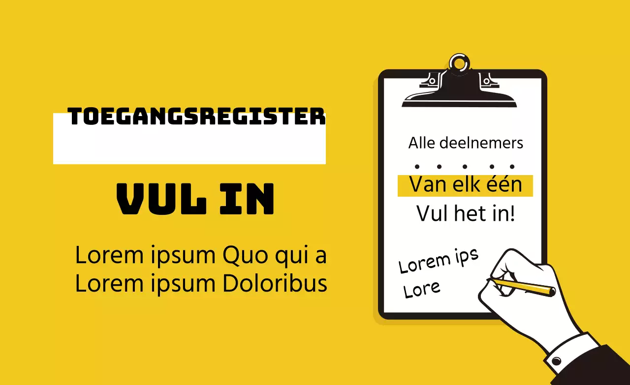 Nette gele geïllustreerde coronavirus sign-in labels