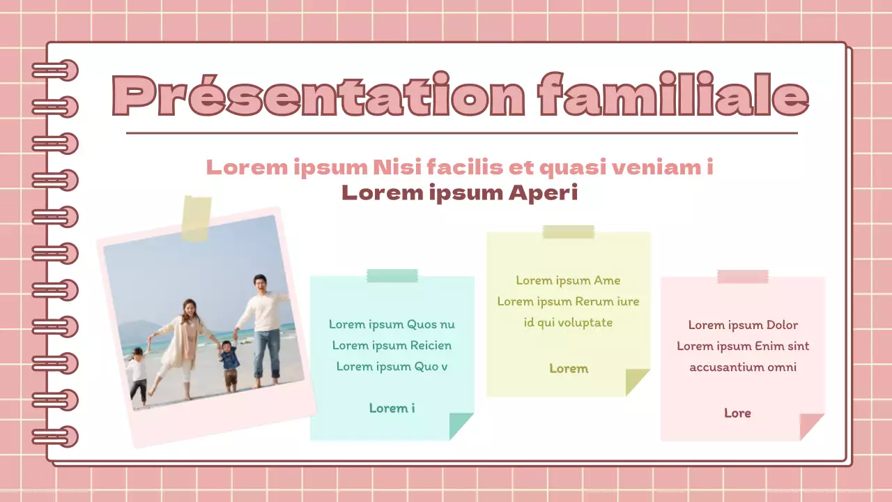 Présentation minimaliste des devoirs de vacances de l'école primaire en rose et jaune