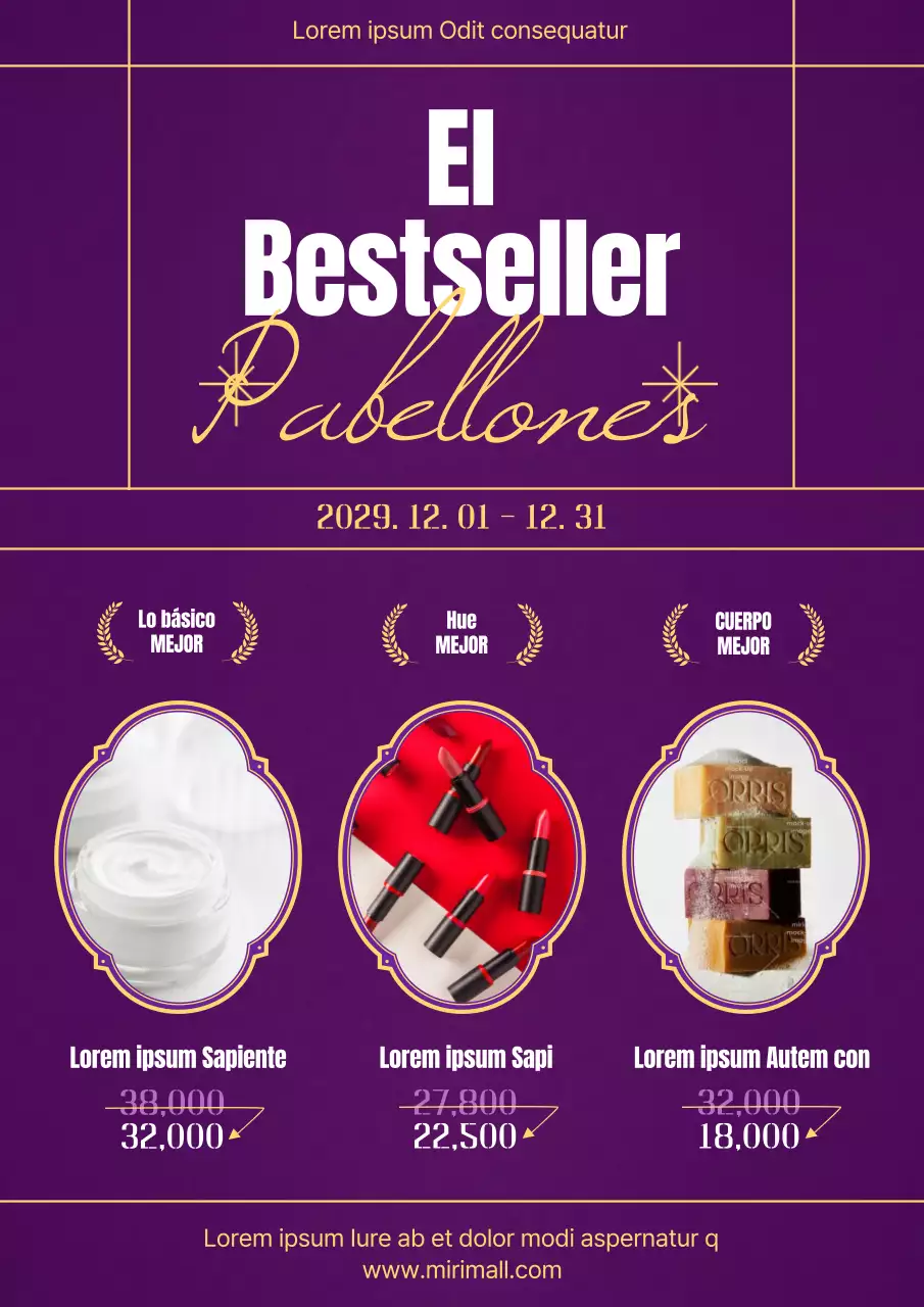 Éxitos amarillos y morados de fin de año