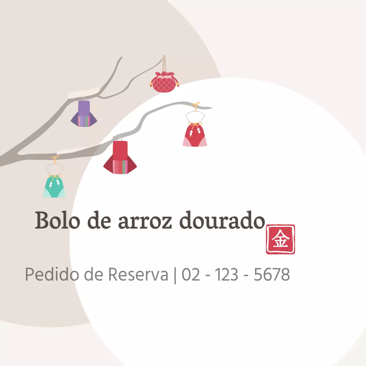 Bolo de arroz dourado