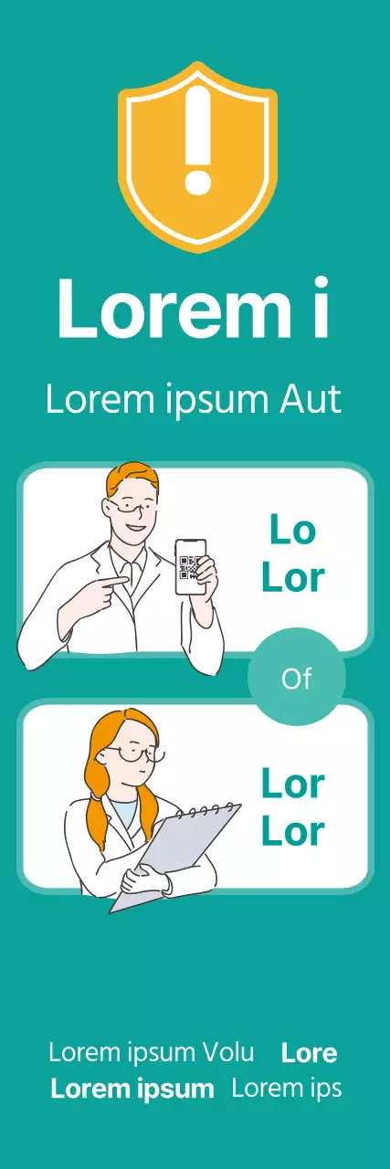 Keurig blauw geïllustreerde coronavirus sign-in labels