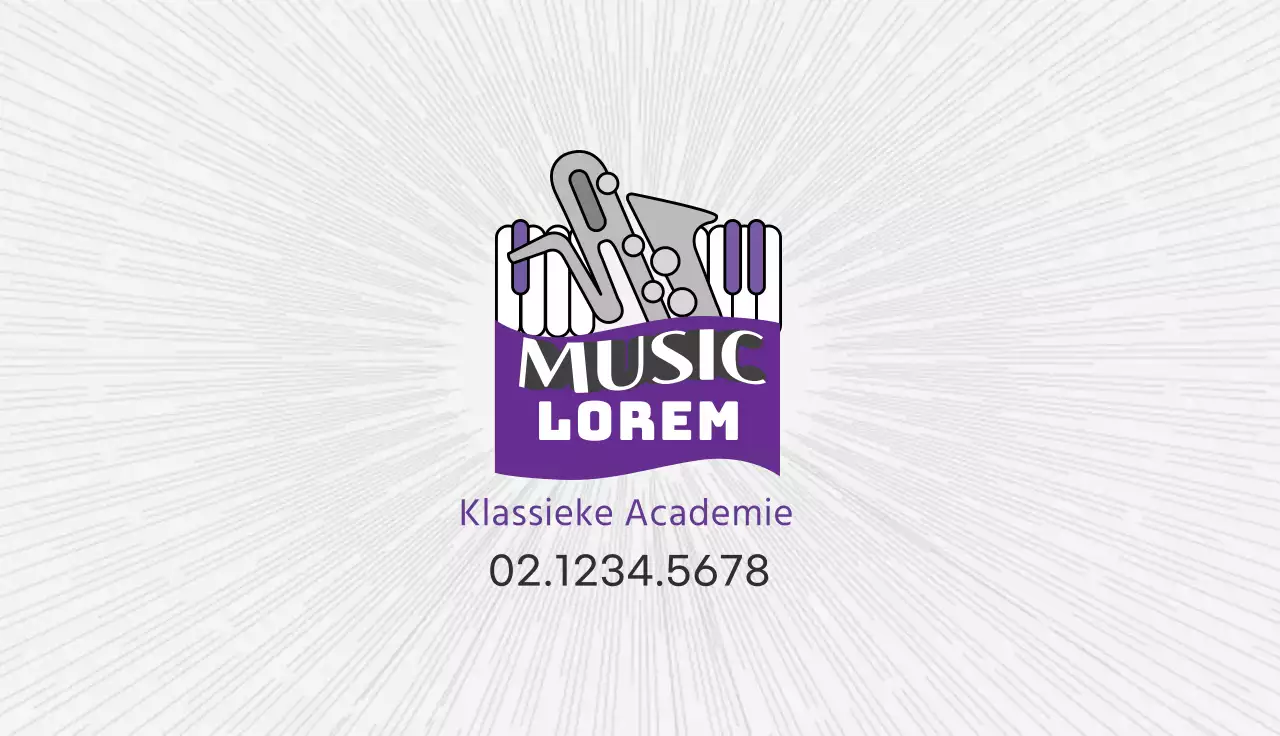 Paarse illustratie nette muziekschool