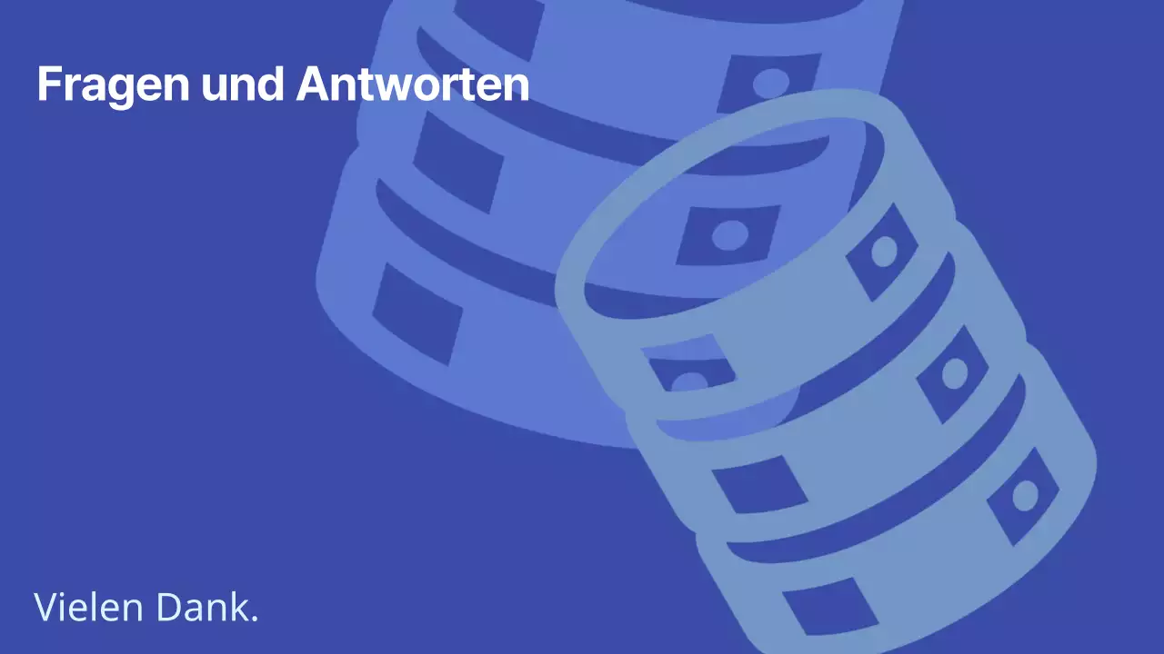 Saubere Präsentation der Leistungsbewertung mit blau hervorgehobenen Quadraten