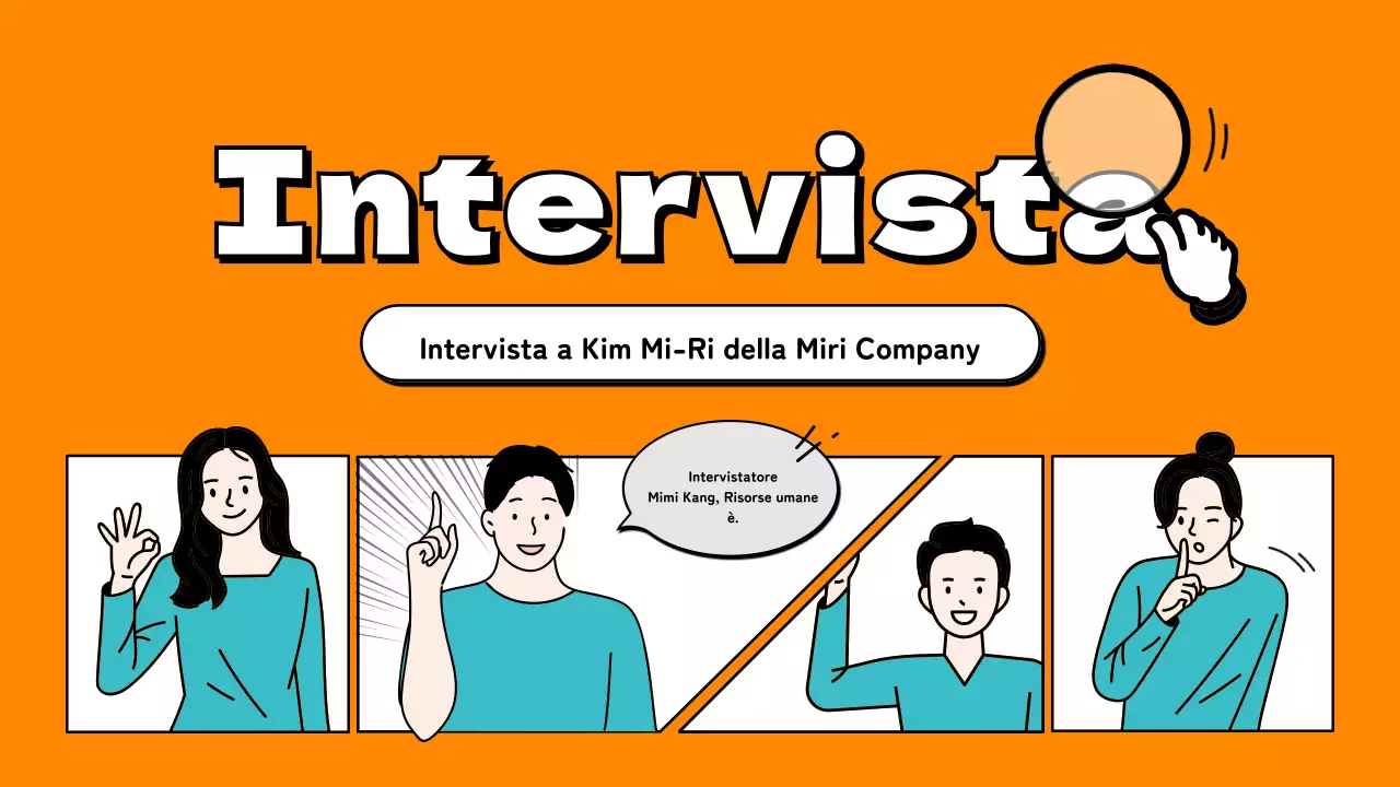 Semplice presentazione arancione con domande e risposte