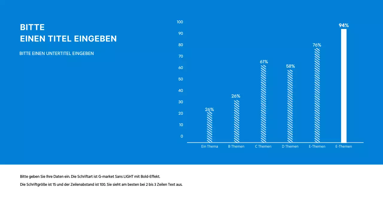 Einfaches blaues vertikales Balkendiagramm als Infografik