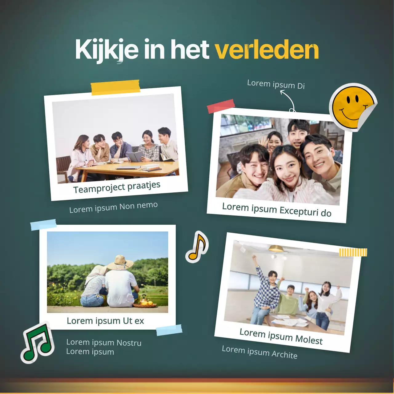 Universiteit Club Werving Schoolbord KaartNieuws Ontwerp