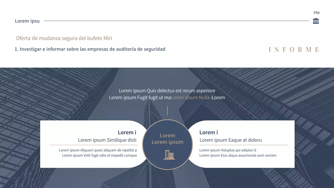 Propuesta de licitación de un bufete de abogados limpio en azul y beige (PPT)
