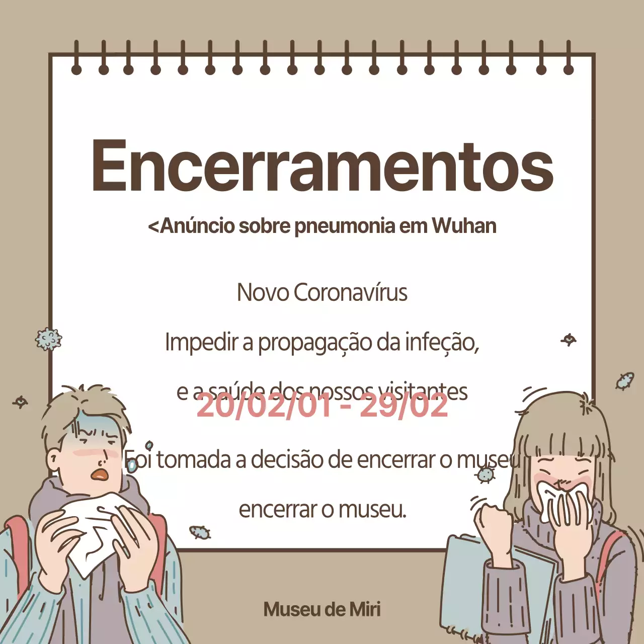 Encerramentos por coronavírus