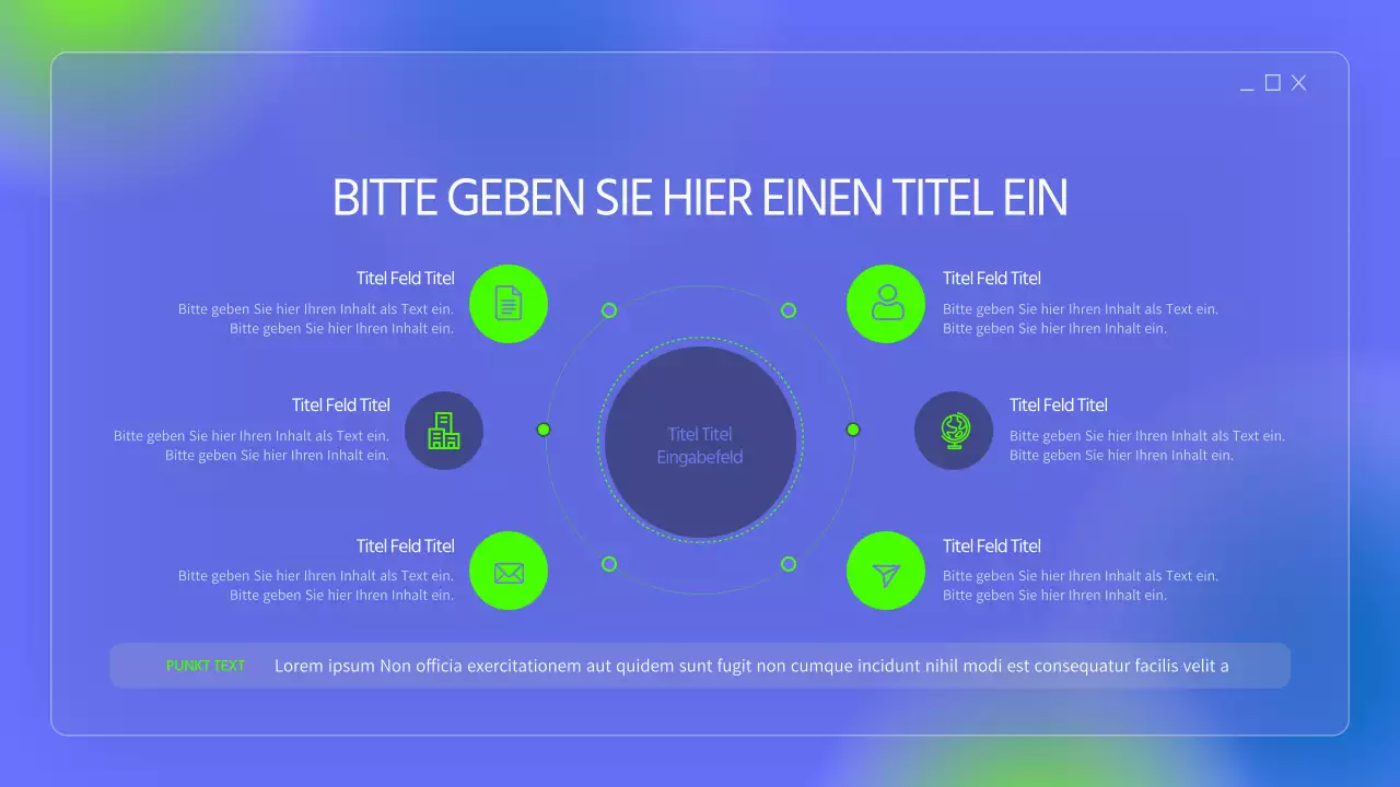 Einfache Mappen in Blau und fluoreszierenden Farben