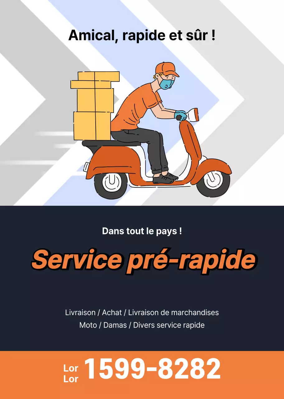 Faites la promotion de votre entreprise de restauration rapide avec une illustration orange