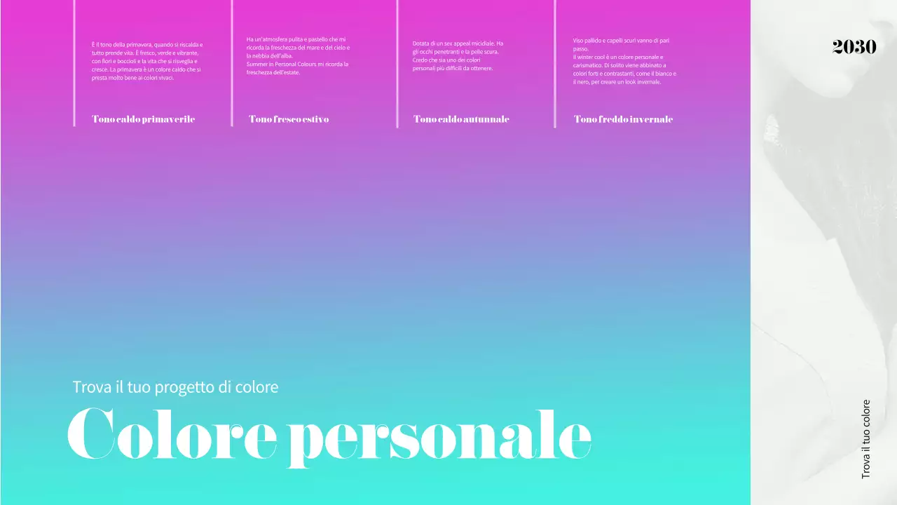 Un arcobaleno di colori personali per le presentazioni