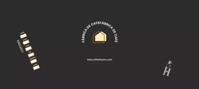 Vasos de papel negros con logotipo de cafetería moderna