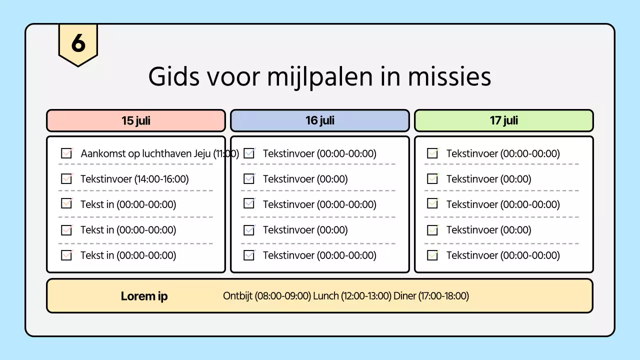 Een strakke, pastelkleurige kerkzomermissiebrochure