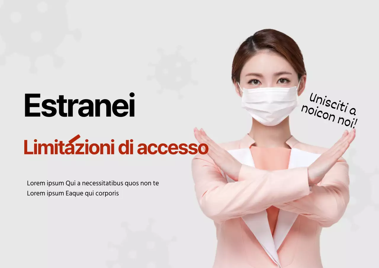 Guida grigia, pulita e ad accesso limitato