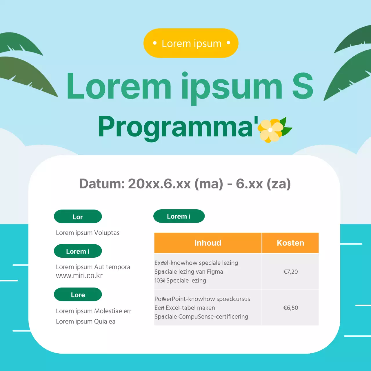 Programmagidsen aan zee