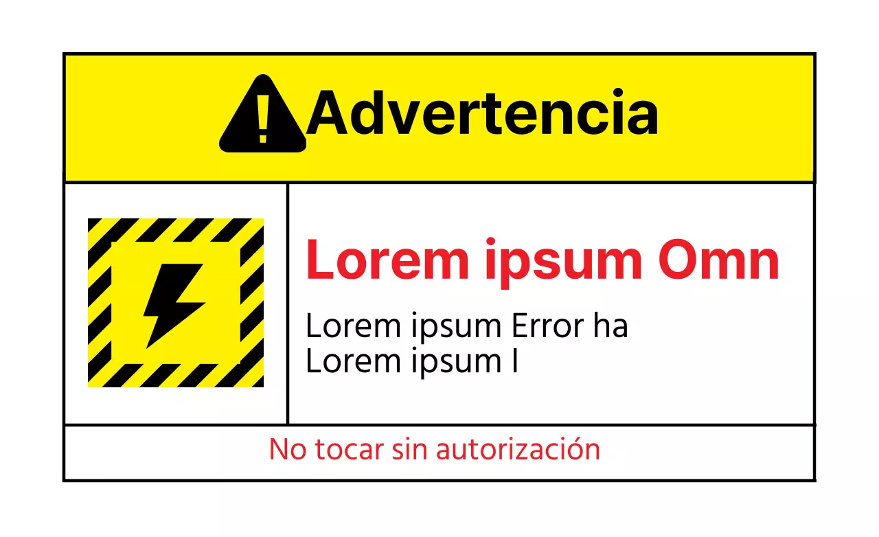 Blanco Amarillo Aviso de descarga eléctrica