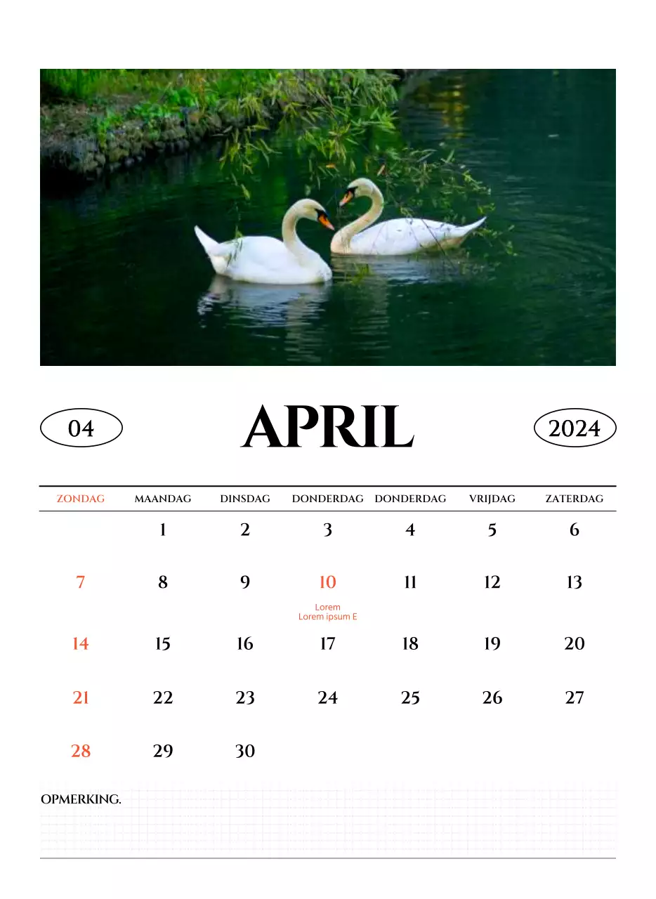 Eenvoudige stijl muurkalender met zwart-wit emotionele reisfotografie concept