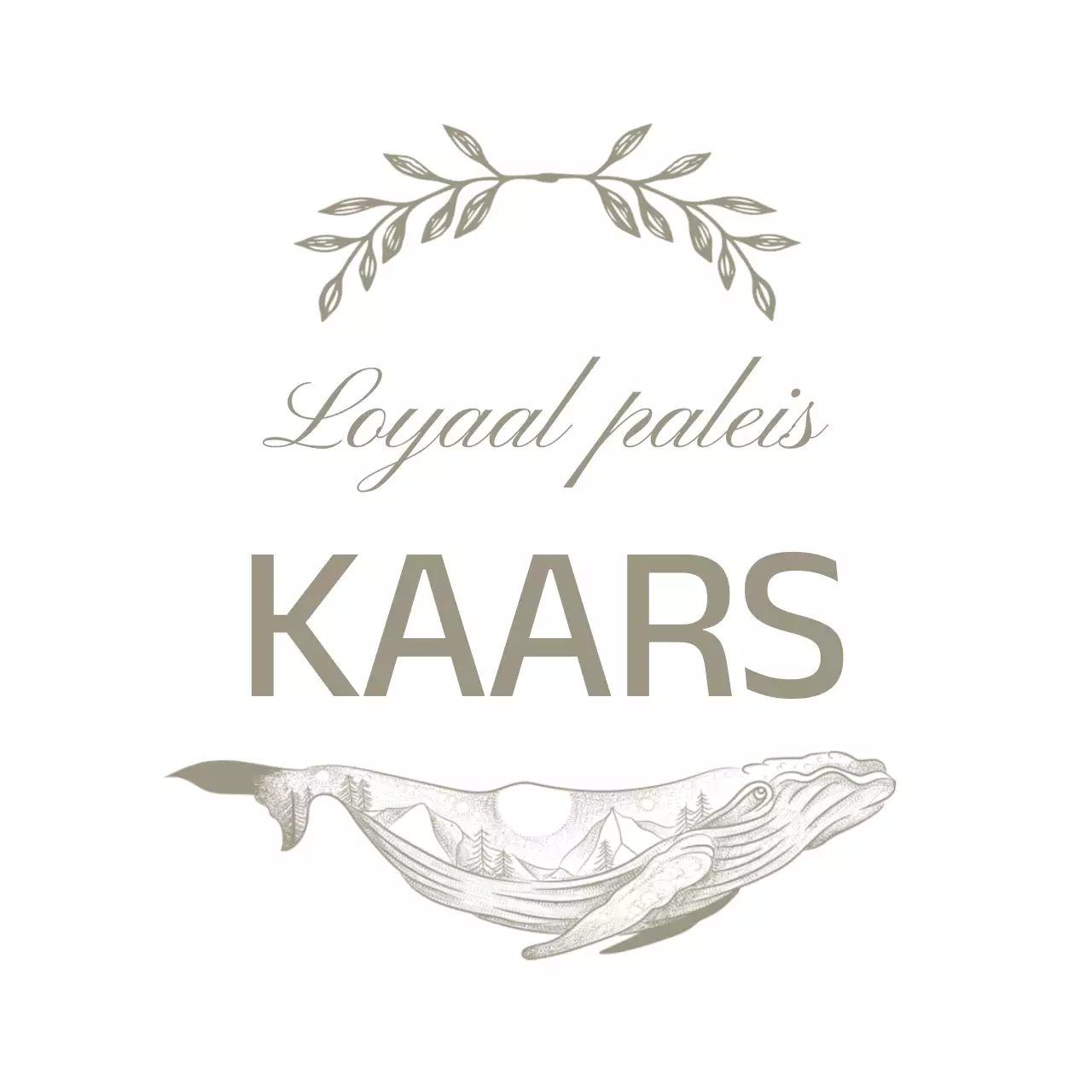 Kaars met een taupe kleur en luxe tekstillustratie