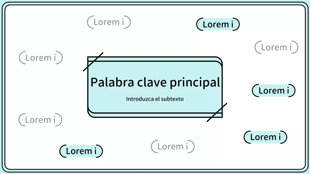Resalte las palabras clave con un estilo de línea simple en amarillo y menta