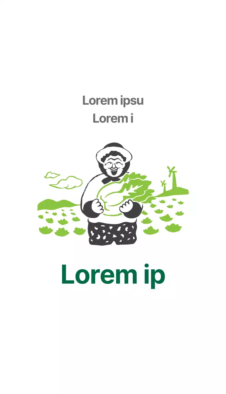 Ilustração verde Neat Farm