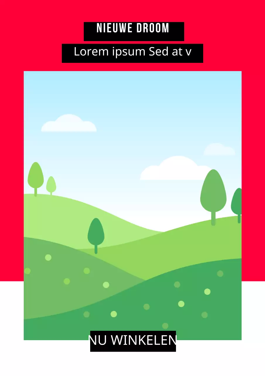 Verschillende lay-outs met foto's in rood