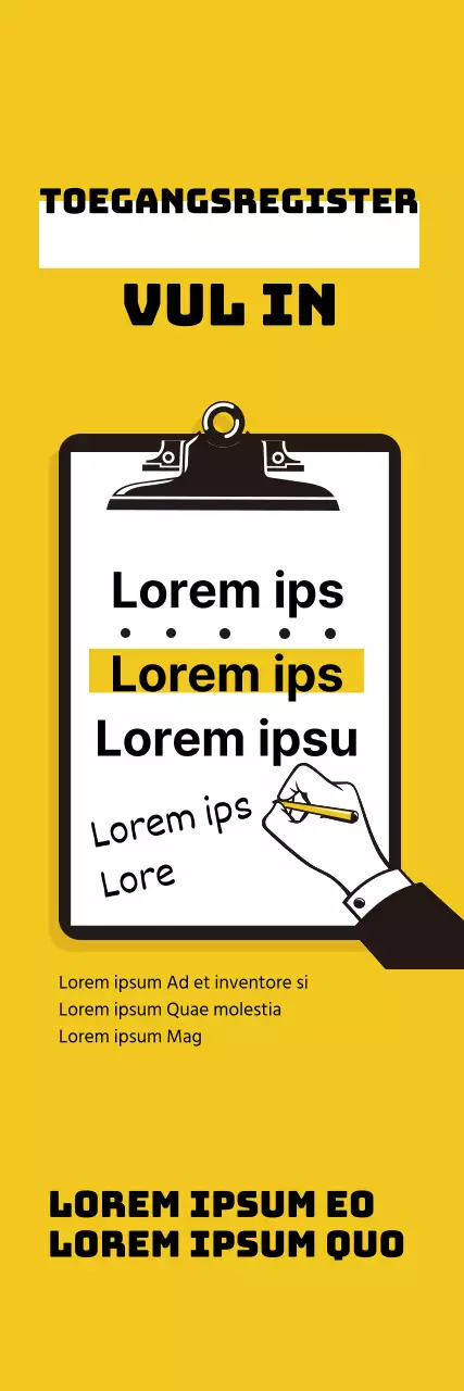 Nette gele geïllustreerde coronavirus sign-in labels