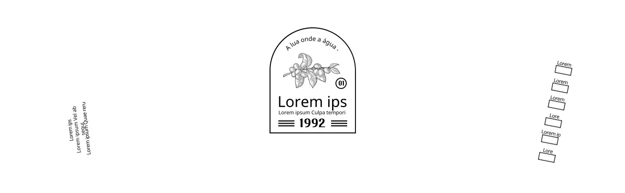 Promova e informe o seu café com um logótipo de emblema simples a preto e branco