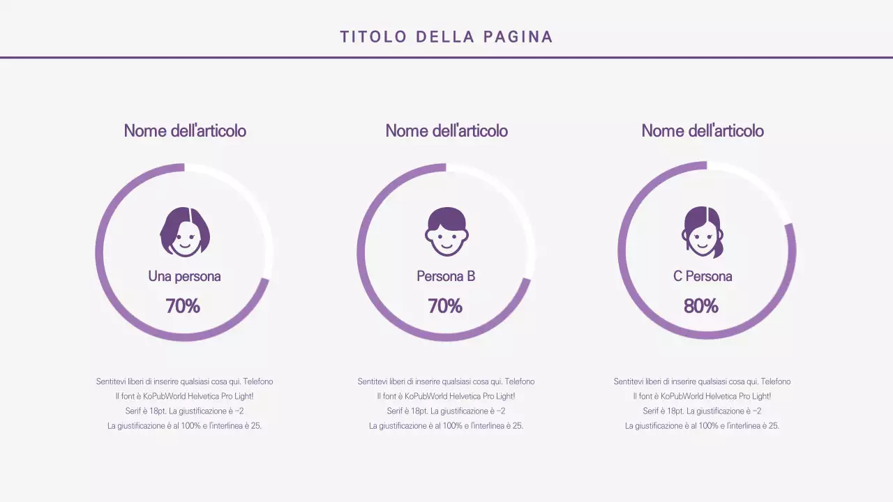 Grafico a ciambella viola infografico