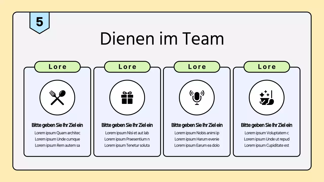 Eine saubere, pastellfarbene Sommermissionsbroschüre der Kirche