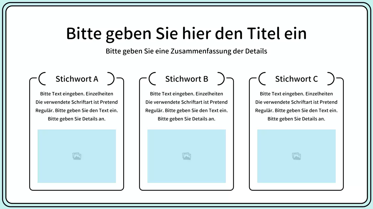 Hervorhebung von Schlüsselwörtern in einem einfachen Linienstil in Gelb und Mint