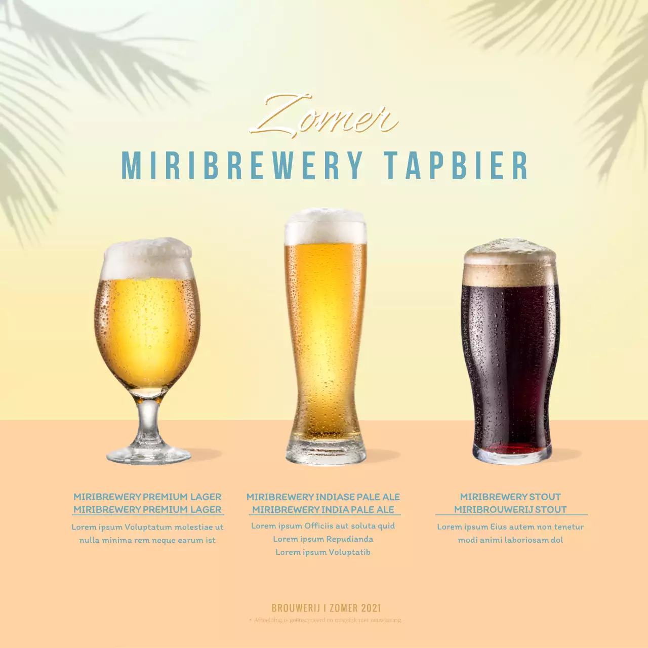 Eenvoudige Craft Beer Vierkante Banner