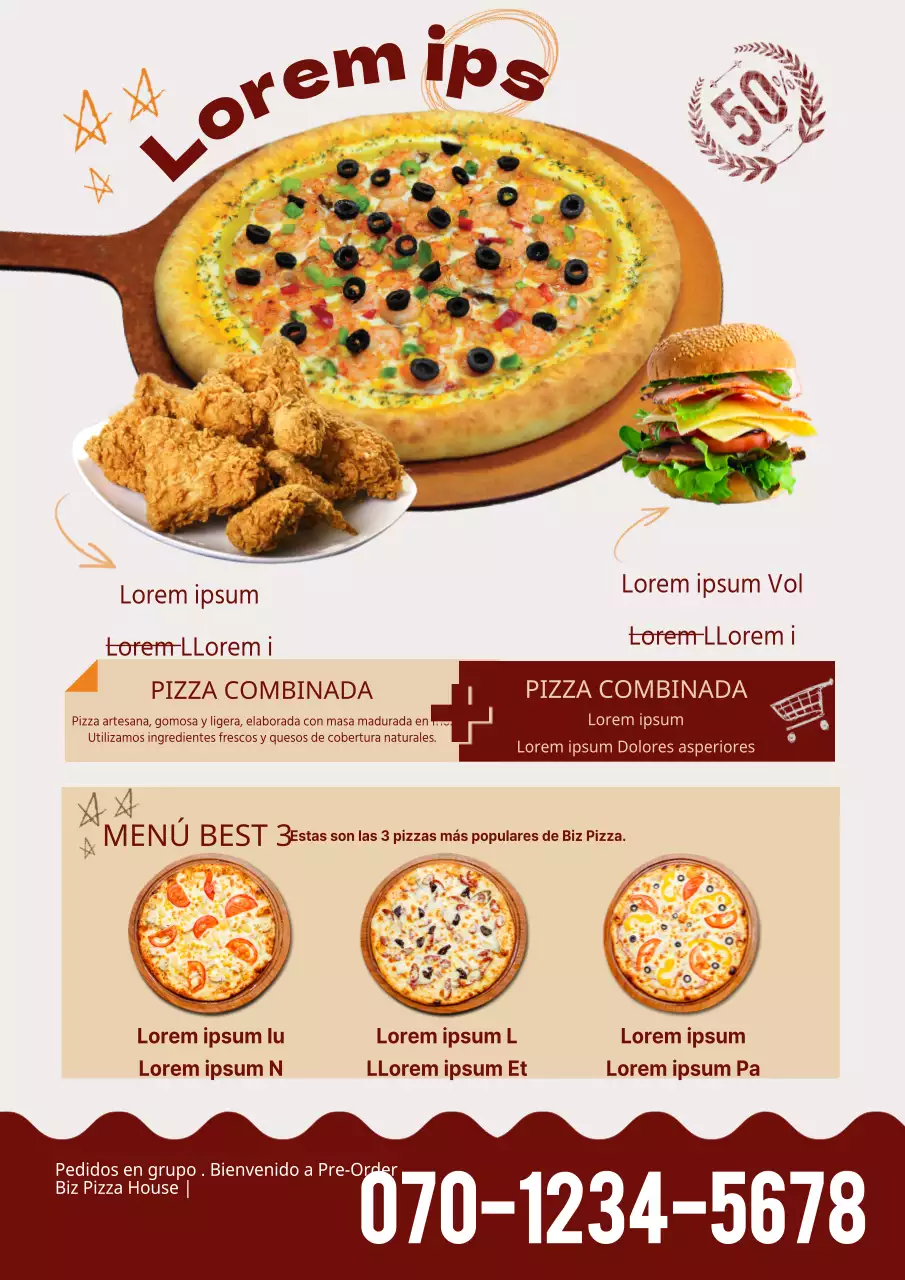 Pizza a mitad de precio