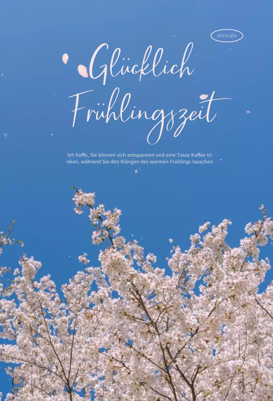 Frühlingskirschblüte sentimentale Fotoartikel in blau und rosa