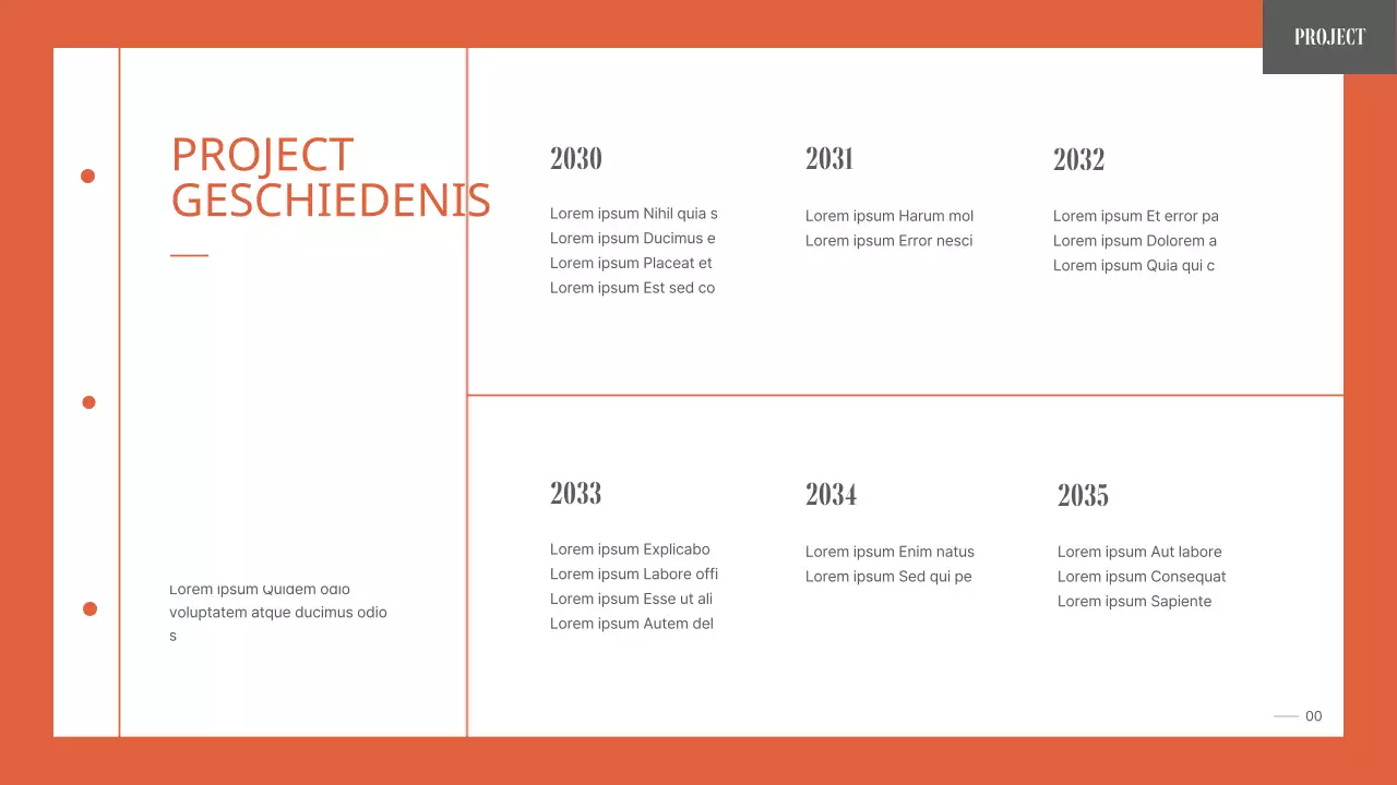 Een eenvoudige, georganiseerde portfolio voor een universiteitsstudent in oranje